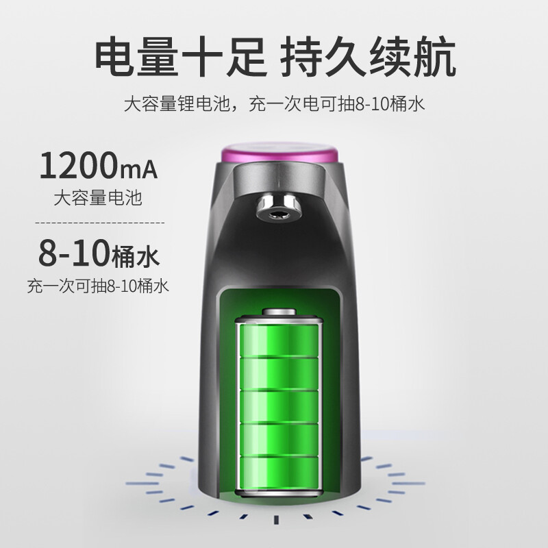 廣意 (GRASEY) 桶裝水抽水器 純凈水桶抽水器 電動(dòng)壓水器 家用桶裝水壓水器 酷炫黑GY7730