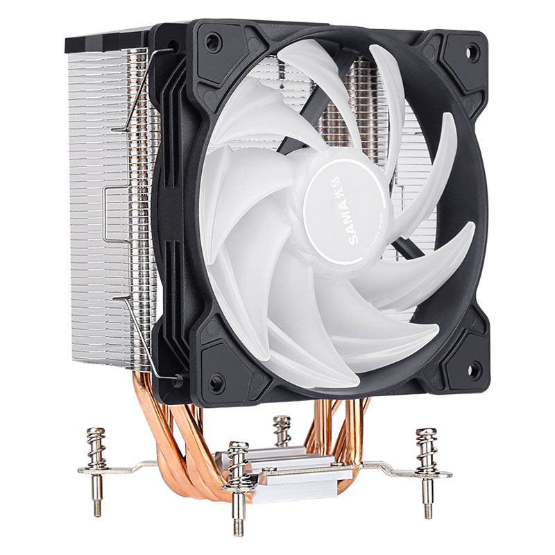 先马（SAMA）冰雪125 CPU风冷散热器 ARGB主板同步/单片穿Fin工艺/4pin PWM智能风扇/Intel、AMD双平台