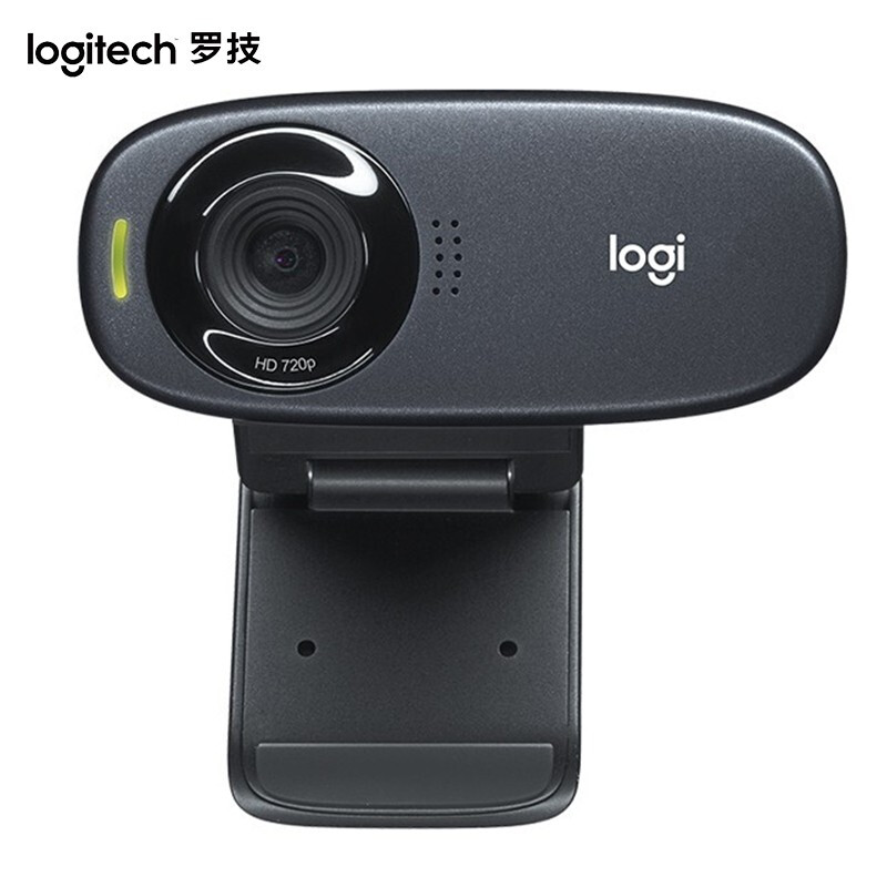 羅技（Logitech）C310高清網(wǎng)絡(luò)攝像頭 USB筆記本臺式機(jī)攝像頭 主播直播視頻通話麥克風(fēng) 灰色