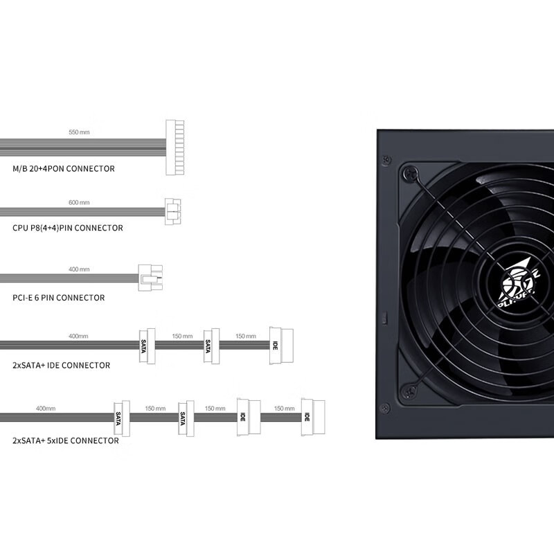 首席玩家（1st player）額定400W 火玫瑰400 電源（85%效率/14CM液壓風(fēng)扇/支持背線）