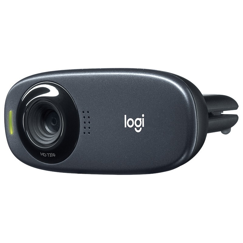 罗技（Logitech）C310高清网络摄像头 USB笔记本台式机摄像头 主播直播视频通话麦克风 灰色