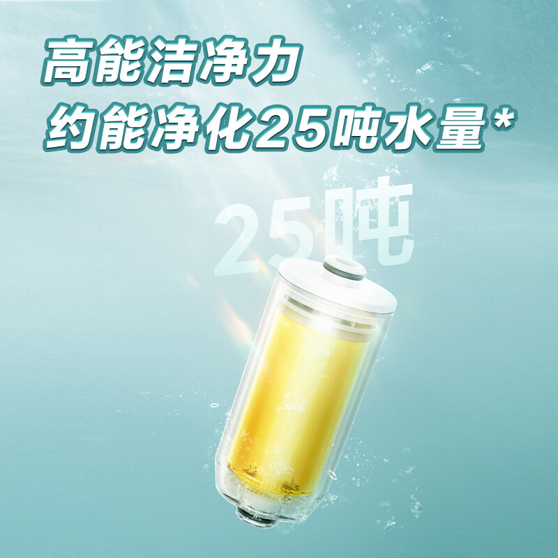 美的（Midea）電熱水器后置濾芯 可接花灑高效凈水除余氯軟化水質(zhì)  維C香氛濾芯 QZ2080A-V25