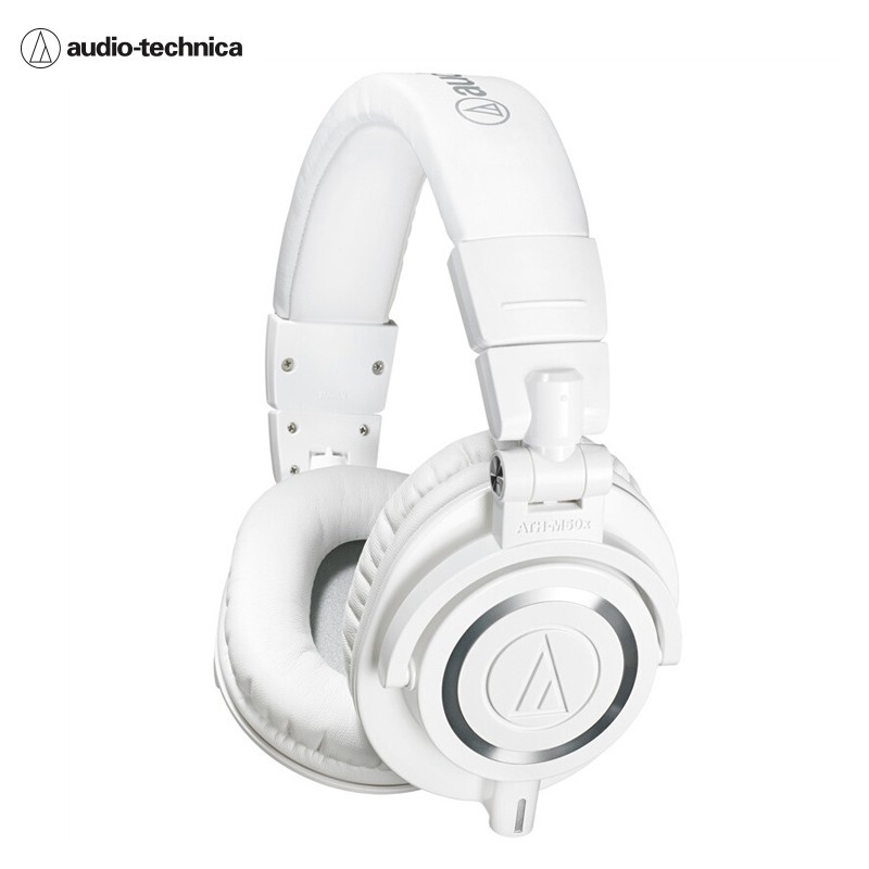 铁三角（Audio-technica）ATH-M50X WH 头戴式专业全封闭音乐HIFI耳机 白色