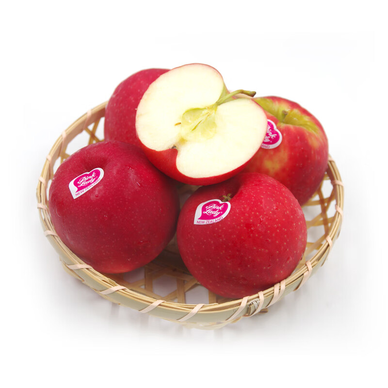新西兰进口Pink Lady粉红佳人苹果 特级果8粒礼盒装 单果重约130-170g 生鲜水果 国庆水果礼盒