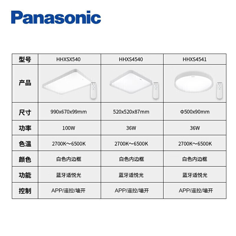 松下（Panasonic）吸顶灯智能客厅灯卧室灯LED卧室吸顶灯简约app控制圆形调光调色吸顶灯  36瓦   HHXS4541