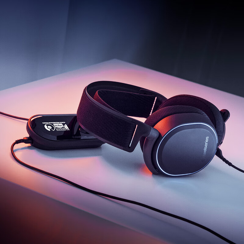 赛睿 (SteelSeries) Arctis 寒冰Pro+GameDAC 有线耳机 降噪耳机耳麦 高解码保真 游戏耳机头戴式 黑色