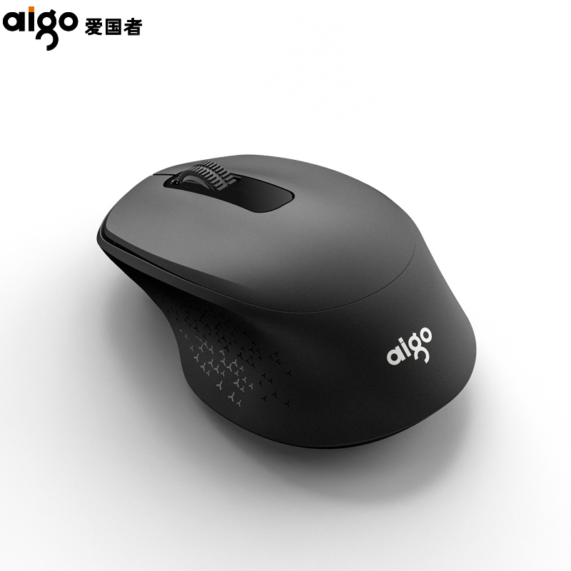 爱国者(aigo)m32黑色鼠标 无线鼠标 办公鼠标 静音鼠标 右手鼠标 超薄