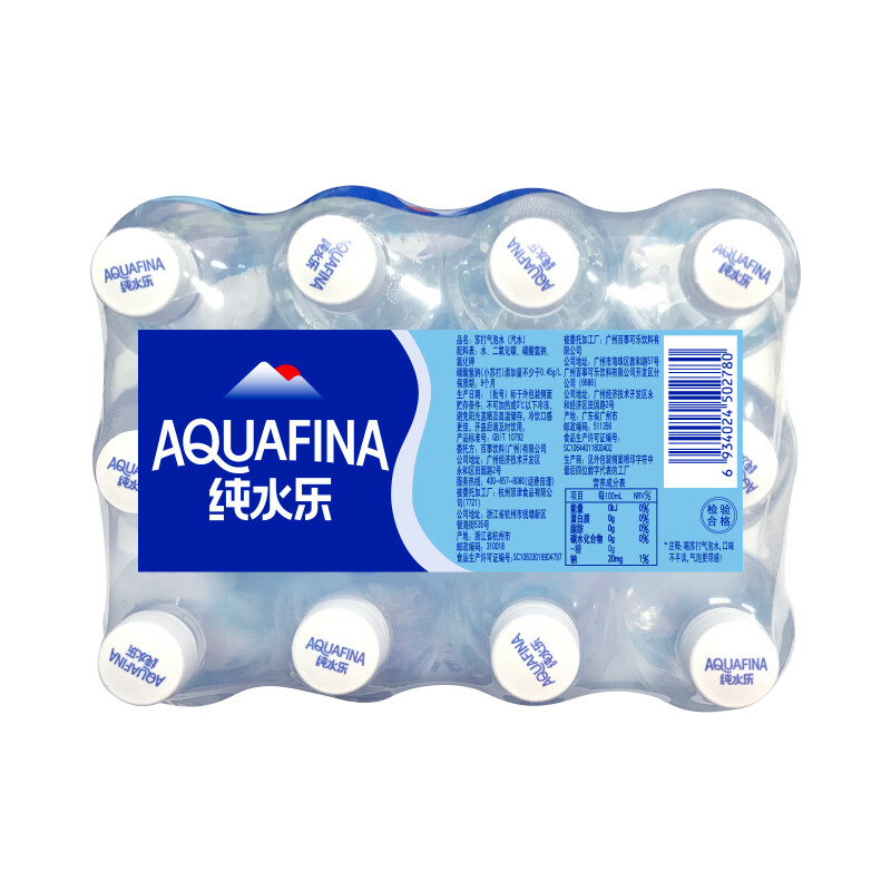 纯水乐 AQUAFINA 纯水乐苏打气泡水（汽水）450ml *12瓶