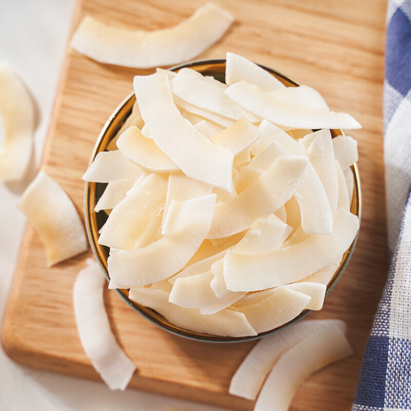 5折海南特产椰子片脆片500g原味烤椰子肉干水果干烤椰片椰子干零食