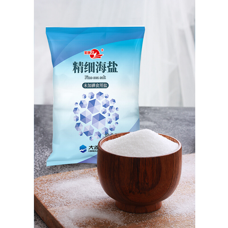 美康达精细海盐未加碘食用盐400g