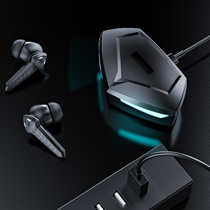 XAXR P36真无线触控游戏蓝牙耳机充电运动双耳男女通用耳塞式适用华为苹果12安卓低音炮迷你入耳式   黑色