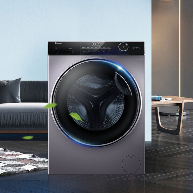 海尔（Haier）滚筒洗衣机全自动10公斤家用超薄变频一级能效 双淋喷巴氏除菌 纤薄智能投放BD14126L