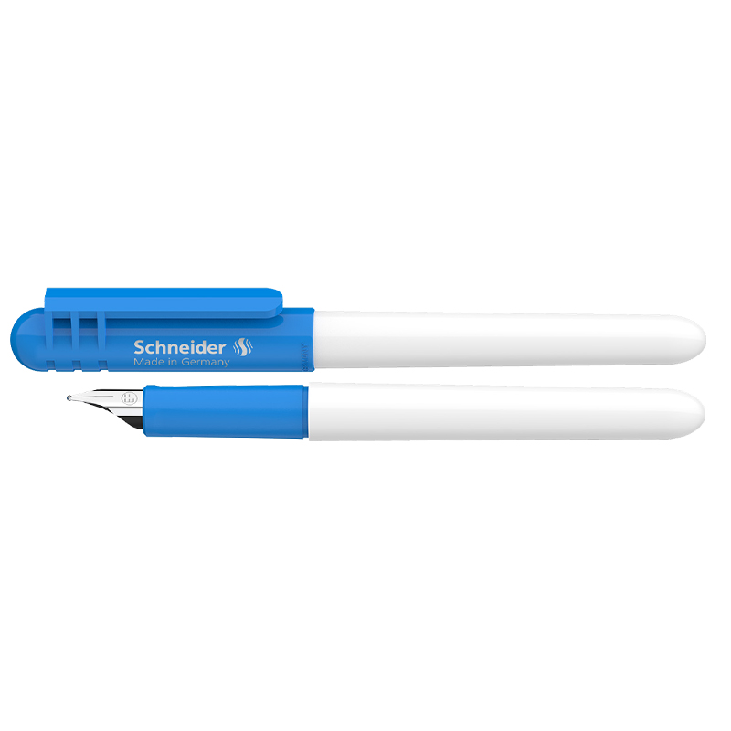 德国施耐德（Schneider）小学生钢笔初学者儿童练字笔可爱糖果色进口特细EF尖BK401蓝色