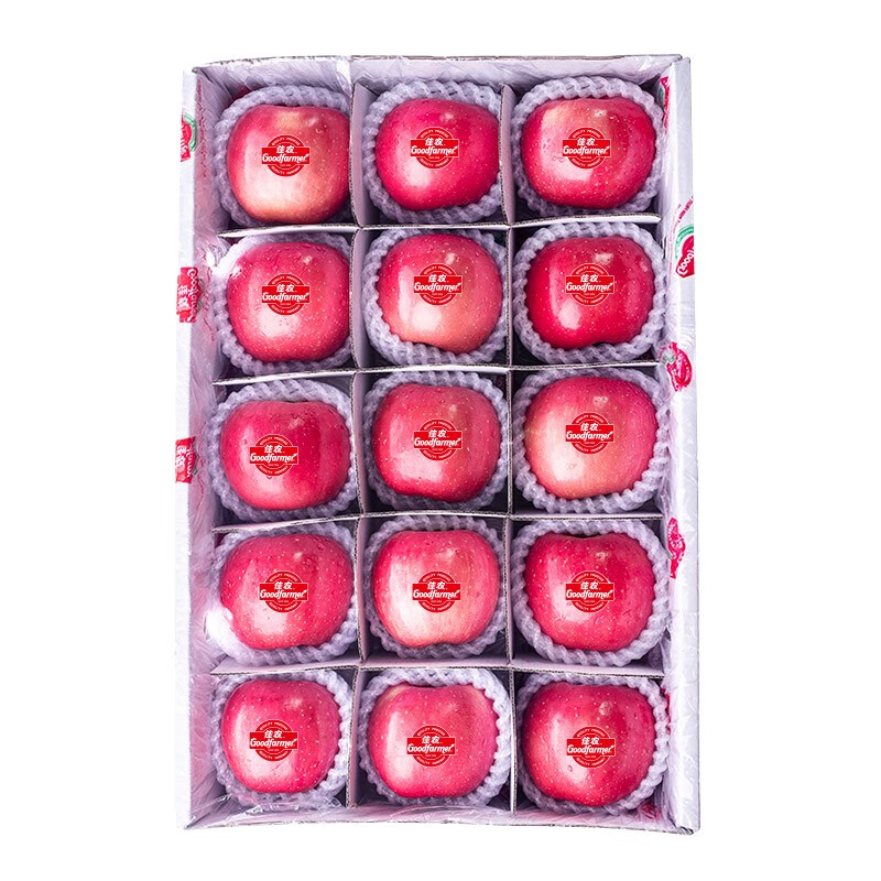 佳农 烟台特级红富士苹果 礼盒 15个装  苹果礼盒 单果重约230g 生鲜水果 国庆水果礼盒