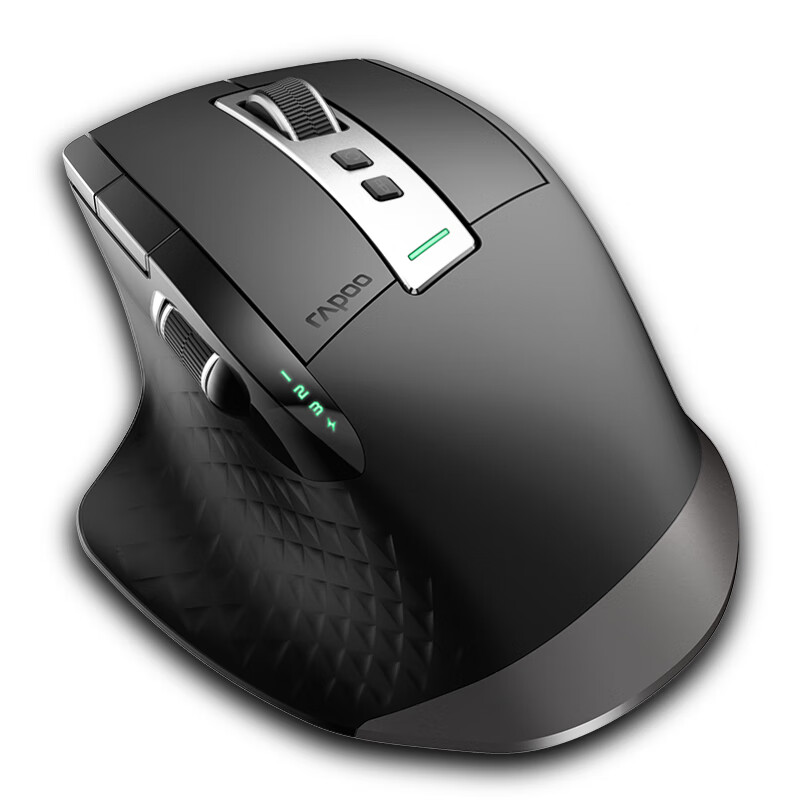 雷柏（Rapoo） MT750PRO 无线蓝牙鼠标 办公鼠标 充电鼠标 电脑鼠标 笔记本鼠标 支持Qi无线充电 黑色