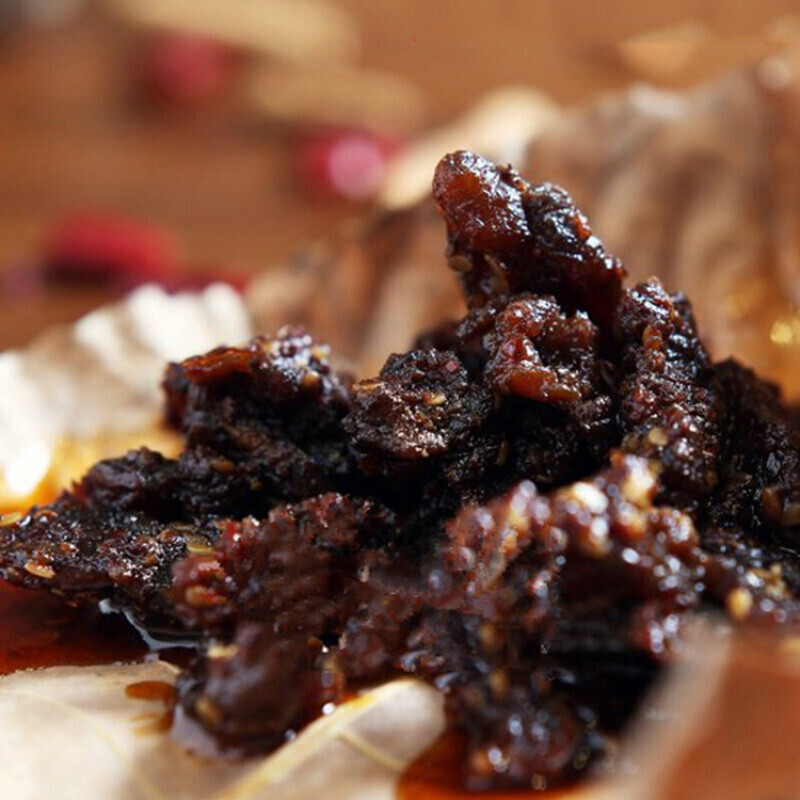 兜米呱德阳特产四川德阳孝泉果汁牛肉干麻辣五香特产零食麻辣味64克