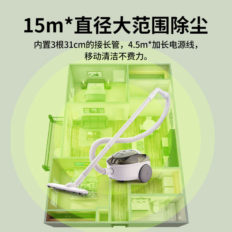 松下（Panasonic）吸尘器卧式家用大功率大吸力高效过滤手持扫地机 MC-C10G