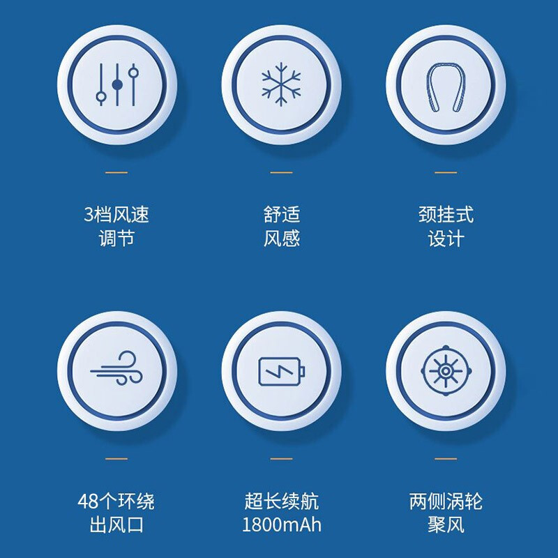 【可折疊+大風(fēng)力】UCK掛脖風(fēng)扇可充電隨身便攜式迷你usb小風(fēng)扇掛頸懶人風(fēng)扇 雅致白