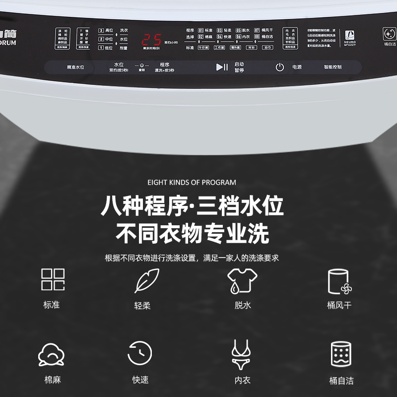 韩国现代（HYUNDAI）洗衣机全自动 波轮小型宿舍 洗脱一体机 家用迷你租房节能 5.5 XQB55-HAS103店长推荐+蓝光升级