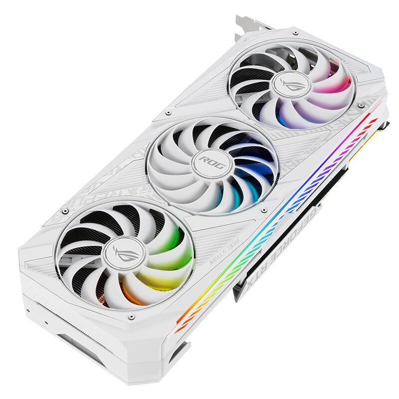 华硕 ASUS ROG-STRIX-GeForce RTX3070-O8G-WHITE-V2 LHR版 电竞游戏专业独立显卡 白色限量