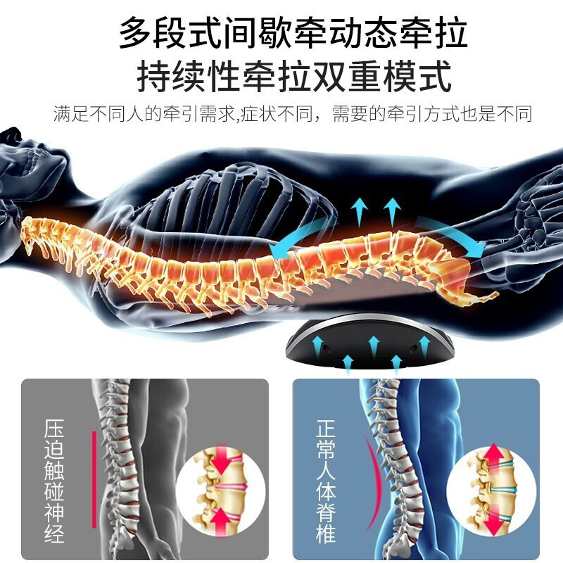 德国凯伦诗(CLORIS)腰部按摩器 腰肌劳损腰椎间盘突出按摩仪坐骨神经腰疼腰背腰痛理疗热敷舒缓器 【德国旗舰款】曲面紧贴+牵引+震动+加热混动版