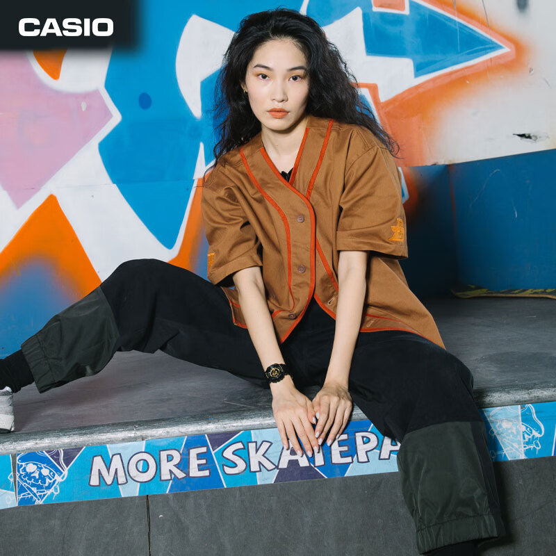 卡西欧（CASIO）手表 BABY-G 魔金双显 女士防震防水运动手表石英表学生手表 BA-110-1A