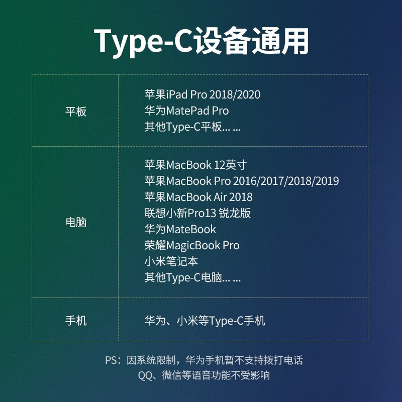 绿联 MFi认证Type-C转lightning耳机转接头 通用苹果iPad Pro平板MacBook小米华为手机笔记本USB-C转母音频线