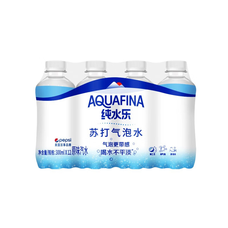 纯水乐 AQUAFINA 纯水乐苏打气泡水（汽水）300ml *12瓶