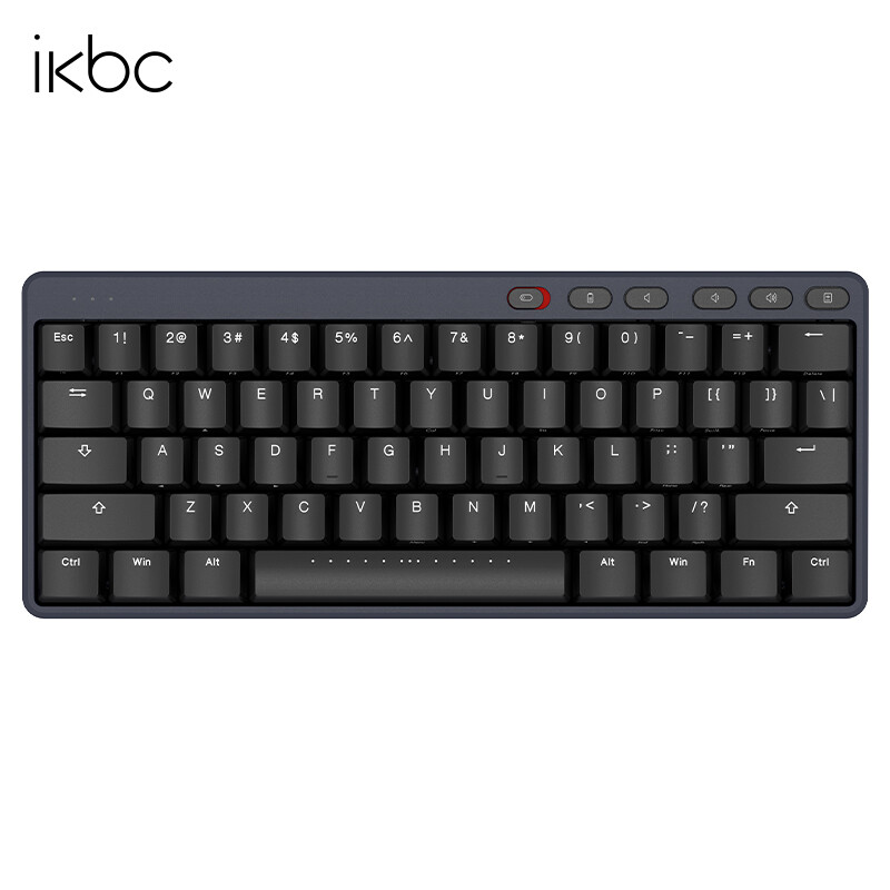 ikbc机械键盘S200mini无线2.4g轻薄61粉色电脑外设数字笔记本办公台式机非背光pbt键帽 S200Mini无线2.4G黑色红轴
