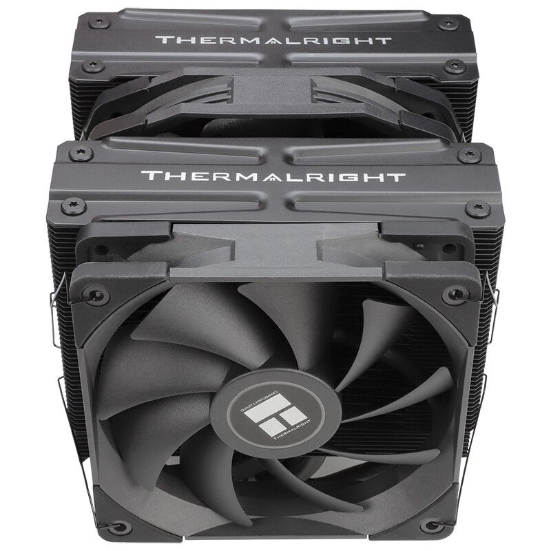 利民（Thermalright） FS140 BLACK V3霜靈 AGHP熱管 8MMX4雙塔散熱器全黑色回流焊 S-FDB軸承TF7硅脂