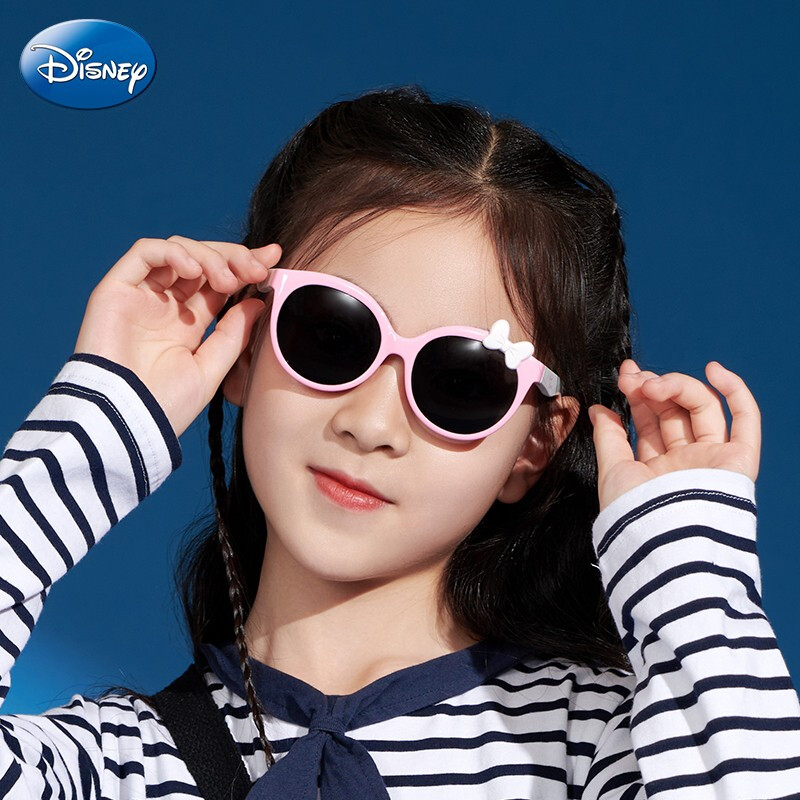 迪士尼（Disney）儿童太阳镜男女儿童墨镜小孩防紫外线儿童眼镜4-12岁 7C4粉色