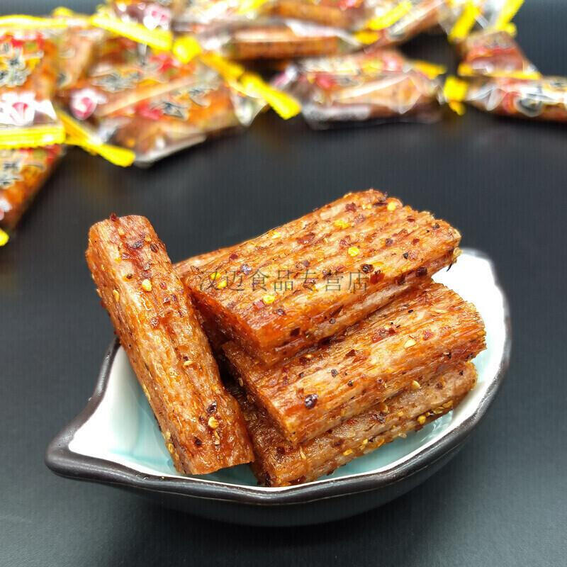 四川重庆麻辣小吃牦牛肉辣条风车车大刀肉辣条一袋的价格三袋的价格