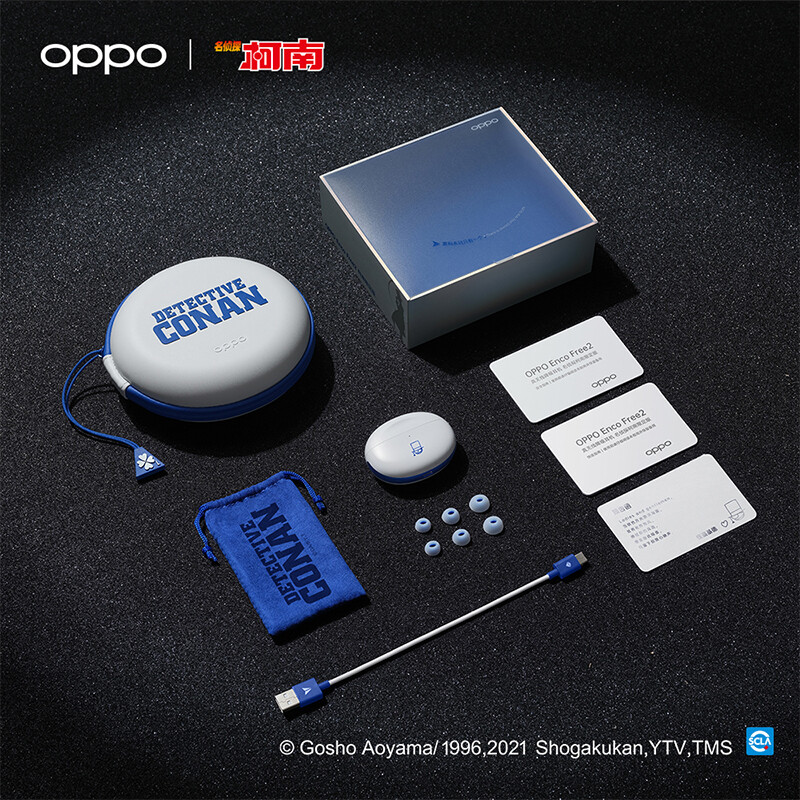 OPPO Enco Free2 真无线降噪耳机 名侦探柯南限定版  42dB个性化降噪 丹拿联合调音 通用小米苹果华为手机