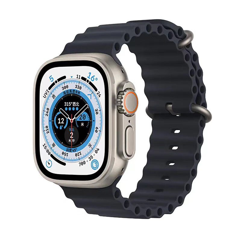 苹果（Apple） Watch Ultra 苹果手表iWatch Ultra智能运动手表男女通用款 午夜色 海洋表带 钛金属表壳 49毫米