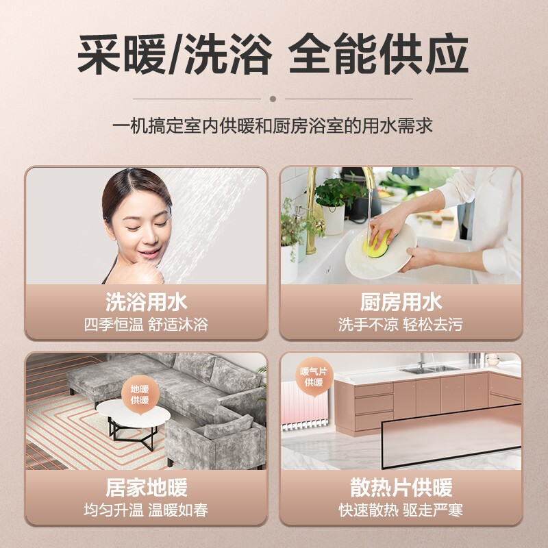 海尔（Haier）燃气壁挂炉天然气采暖炉 家用供暖全屋热水洗浴 L1PB20-HT1(T)