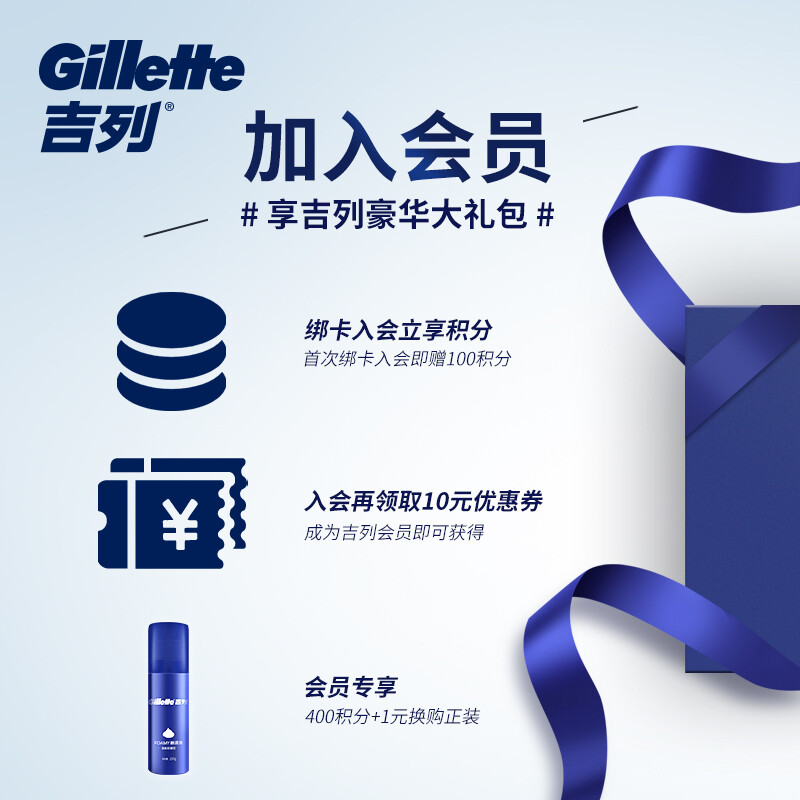 吉列(Gillette)刮胡刀手动剃须刀手动须刨 非吉利 锋速3经典优惠装生日礼物男(1刀架1刀头+3刀头)