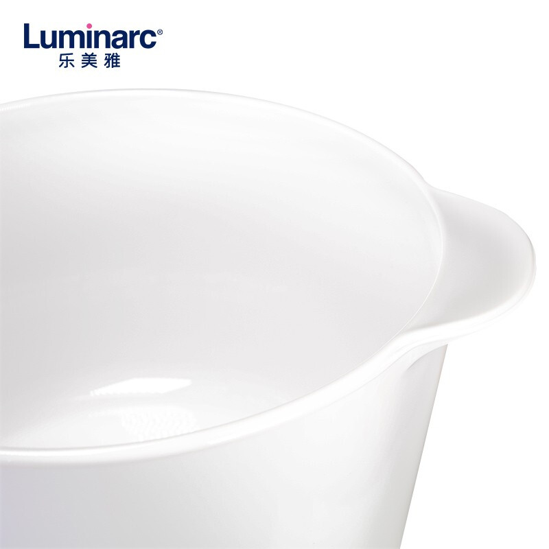 乐美雅（Luminarc）法国进口耐热白晶锅装家用汤锅炒菜锅经典白晶玻璃锅带盖 5L