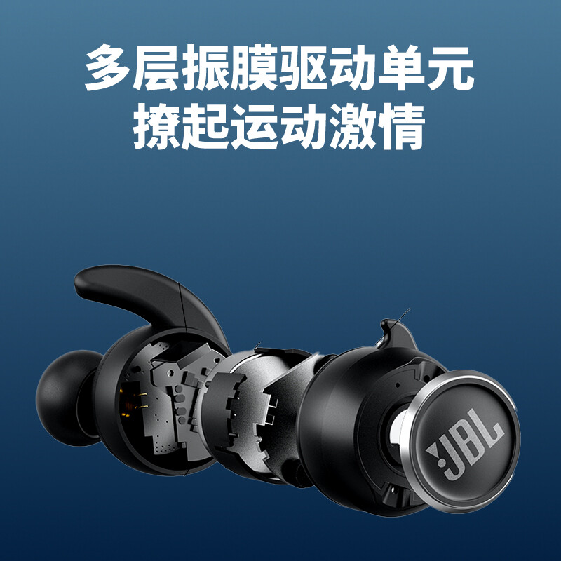 JBL MINI NC黑色 蓝牙耳机 主动降噪真无线耳机 无线运动耳机 防水防汗 苹果华为小米安卓通用