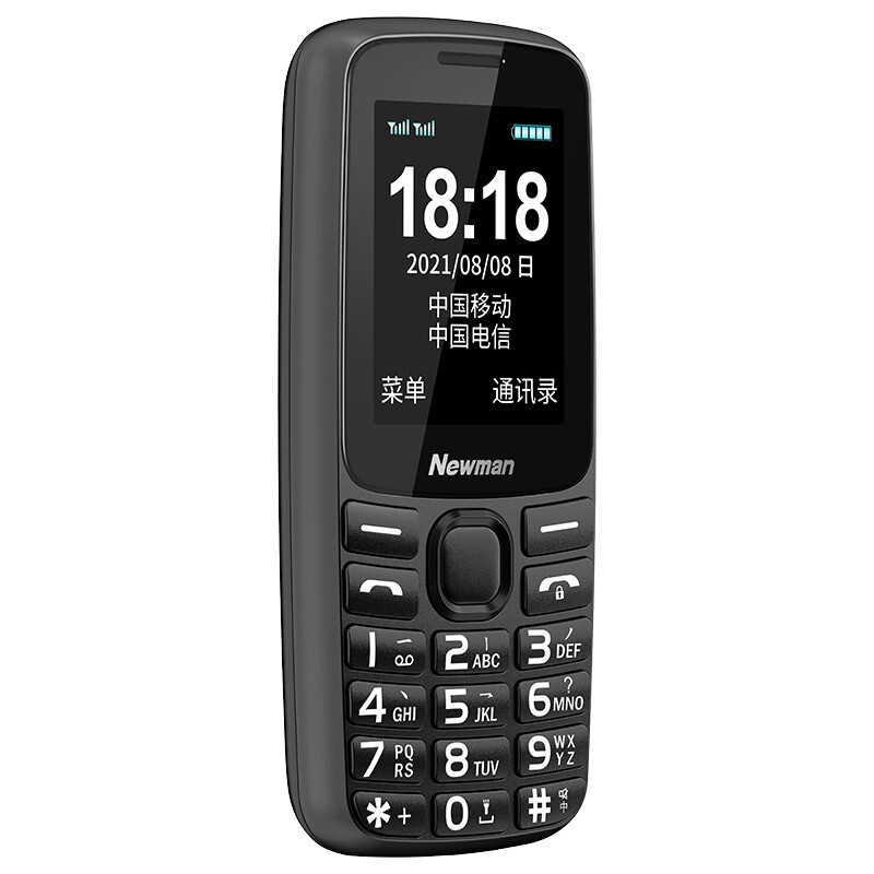 纽曼（Newman） N220 4G全网通老人手机 移动联通电信三网4G 双卡双待 直板按键 学生备用老年手机 黑色 
