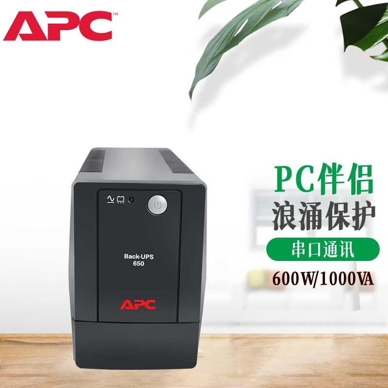 APC BP1000CH UPS不间断电源 600W/1000VA 串口通讯 防浪涌 2年全国联保