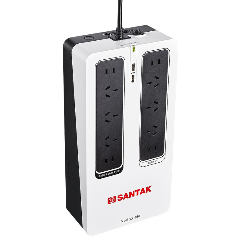 山特（SANTAK）TG-BOX 850 UPS不間斷電源NAS自動(dòng)識(shí)別家用電腦路由器 850VA/510W