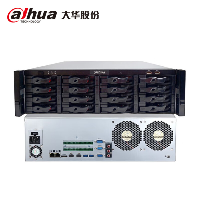 大华（dahua）监控录像机 32路16盘位录像机 NVR网络高清监控主机 H.265编码 DH-NVR816-32-HDS2 含10块8TB