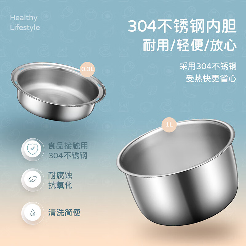 志高（CHIGO）電熱飯盒 1.3L雙層熱飯神器 不銹鋼內(nèi)膽 上班族保溫飯盒加熱飯盒辦公室?guī)э堈麸埰鰾5