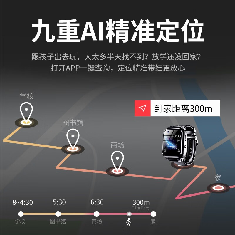 【微信】智能手机适用智能4G儿童电话手表全网通视频通话GPS定位防水初中手表小学生适用移动联通电信版 标准版 淡雅粉【视频通话+轻薄+实时定位】