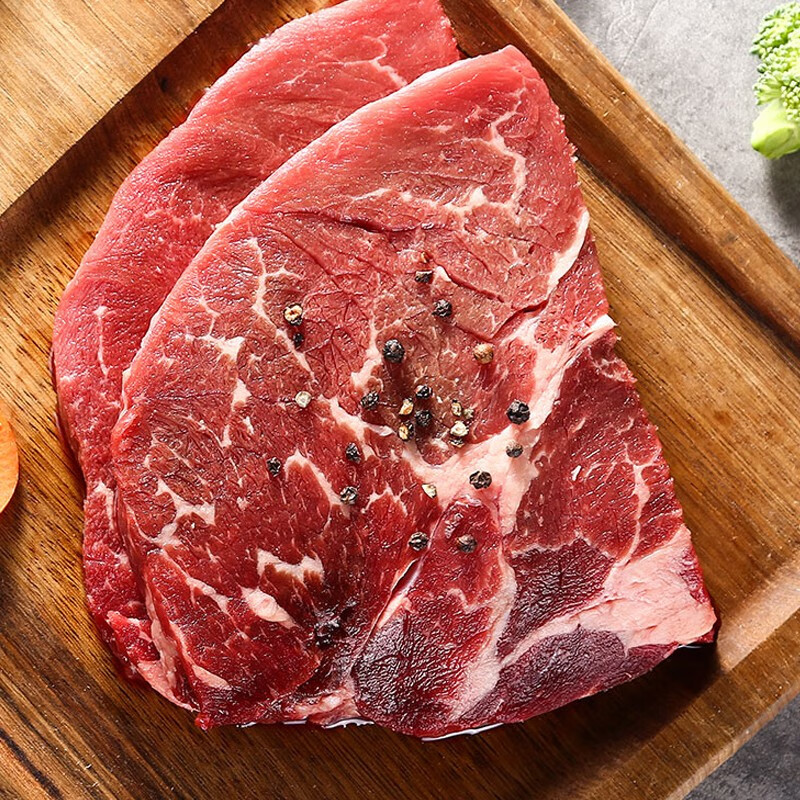 鲜京采 进口原切上脑薄切牛肉片 1kg