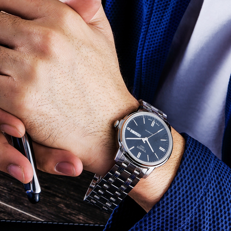天梭(TISSOT)瑞士手表 恒意系列钢带机械男士手表T065.430.11.051.00