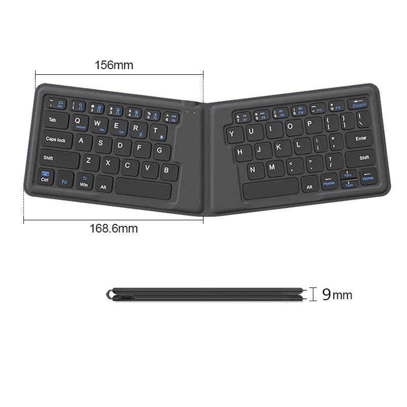 航世（BOW）HB188S-Y 折叠无线蓝牙键盘 ipad平板手机电脑通用办公小键盘 简约版