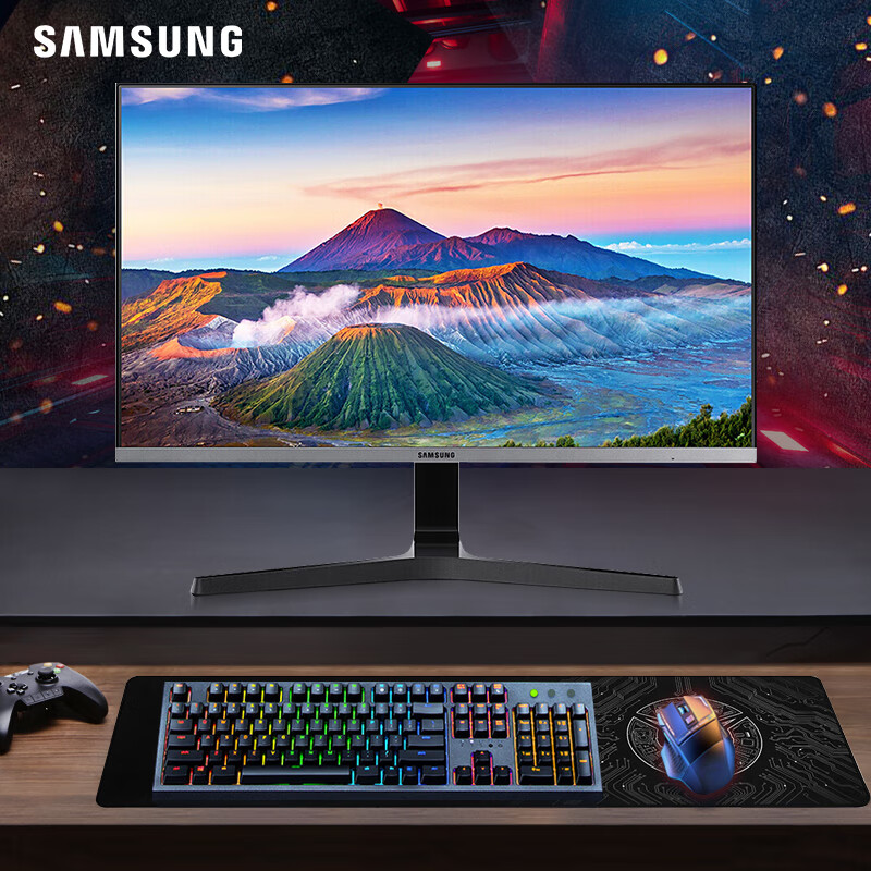 三星（SAMSUNG）27英寸 IPS FHD 75Hz 爱眼低蓝光 可壁挂 FreeSync 窄边框 电脑办公显示器 S27R350