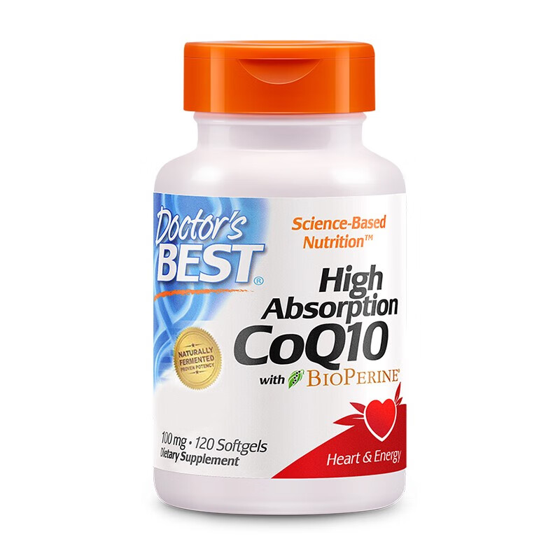 doctorsbest辅酶q10胶囊100mg120粒金达威高吸收多特倍斯2件