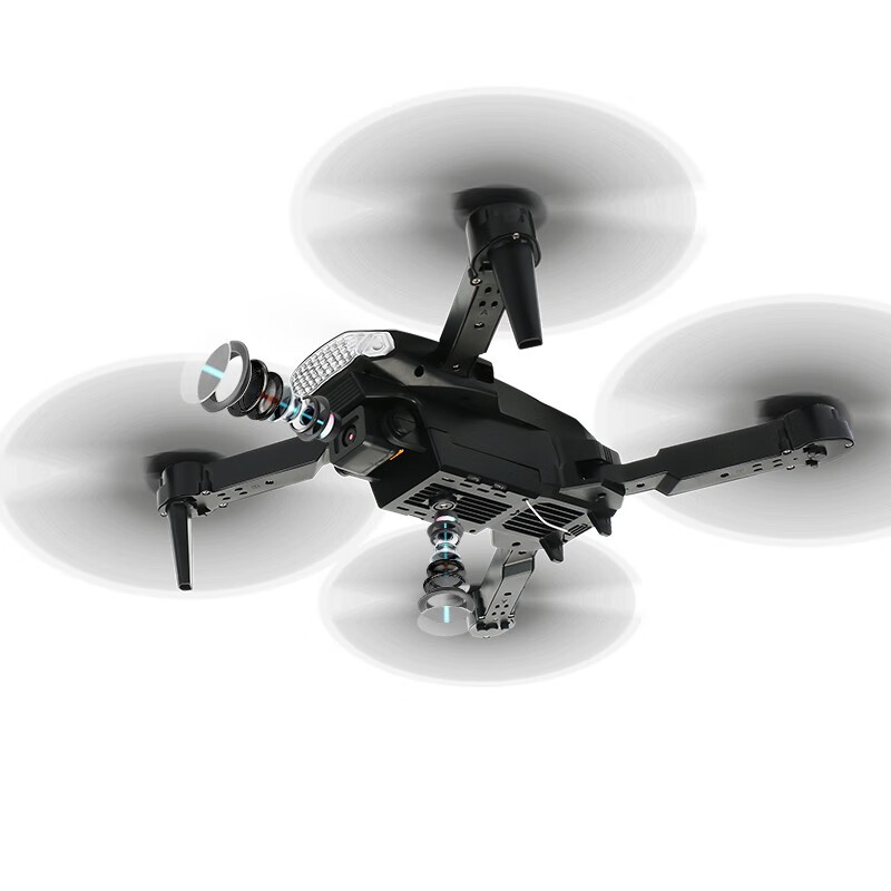 雅得 ATTOP TOYS 儿童遥控飞机双电双摄像4K高清航拍智能定高折叠四轴飞行器无人机航模男孩可充电玩具礼物